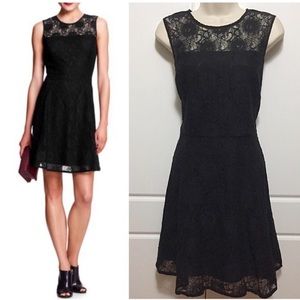 Banana Republic Black Lace Sleeveless Dress